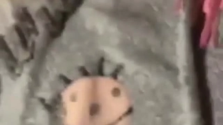 小胸部和剃光阴户的淫荡少女被屁股操了